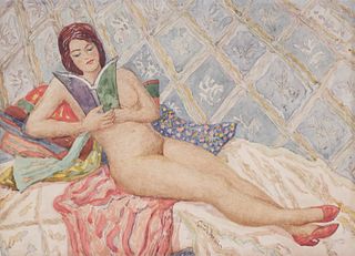 Emil Armin (American, 1896-1960) Watercolor Nude 