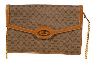 Vintage 90s Gucci Leather Web Monogram Crossbody Bag – Mint Market
