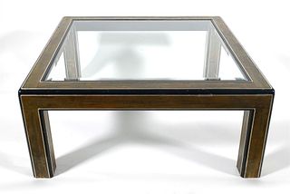Bernard Rohne Etched Brass Coffee Table