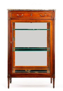 French Directoire Style Lighted Vitrine, 19th C.