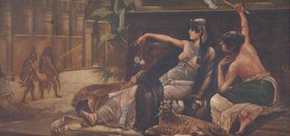 Oil on Canvas, Egyptian Revival Painting, 19C