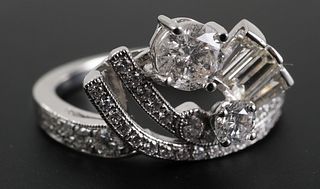 Ladies Platinum and Diamond Unity Ring 