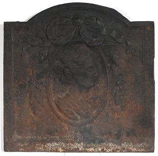 Antique Cast Iron Fireplace Fireback