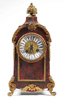 Vintage French Boulle Style Mantle Clock 