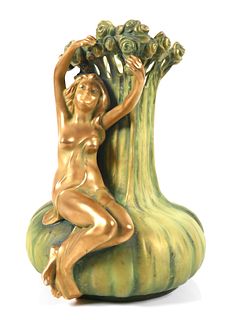 Vintage ERNST WAHLISS Austria Figural Nude Vase  