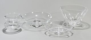 Group of Steuben Crystal Bowls
