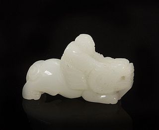Chinese Carved White Jade