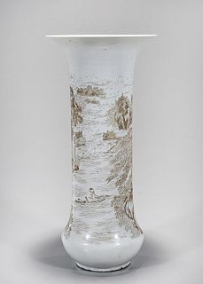 Chinese Glazed Porcelain Gu-Form Vase