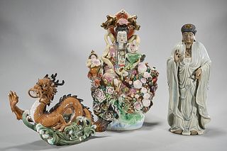 Three Chinese Enameled Porcelain Pieces