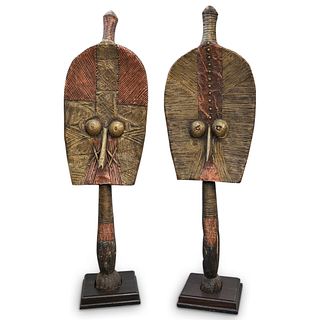 Pair Of African Tribal Kota Reliquary Figures