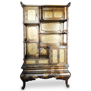 Japanese Gold Lacquer Curio Cabinet