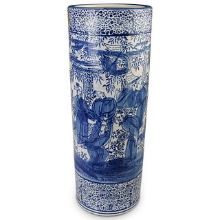 Chinese Blue & White Porcelain Umbrella Holder