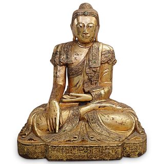 Antique Gilt Sitting Buddha Statue