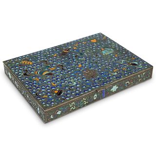 Chinese Silver Cloisonne Lidded Box