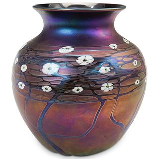 Zellique Studios Floral Art Glass Vase
