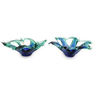 Pair of Murano Art Glass Center Bowls