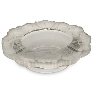 Lalique Style Honfleur Crystal Dish