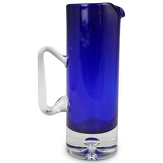 "Block" Blue Crystal Water Pitcher