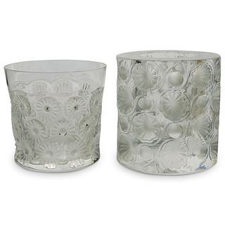 (2 Pc) Lalique Crystal "Tokyo" Holders