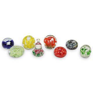 (8Pc) "St. Clair" Glass Paperweight Collection