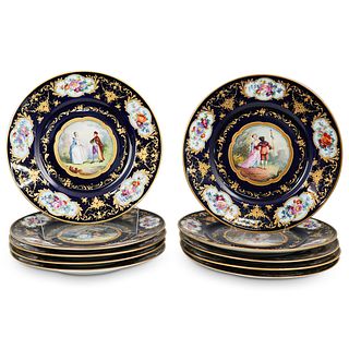 (10 Pc) Czech Epiag Royal Porcelain Plates
