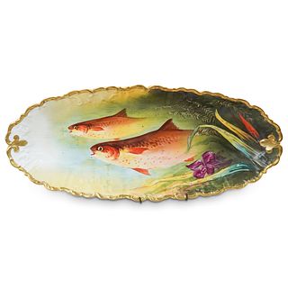 (8 Pc) L.R.L. Limoges Porcelain Fish Plates