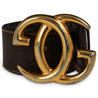 GG Buckle Gucci Brown Leather Belt