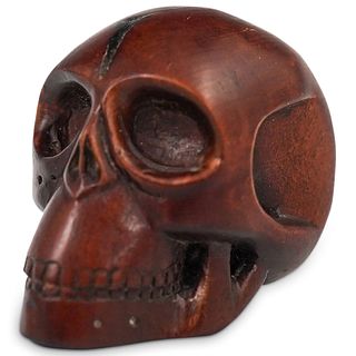 Memento Mori Carved Skull