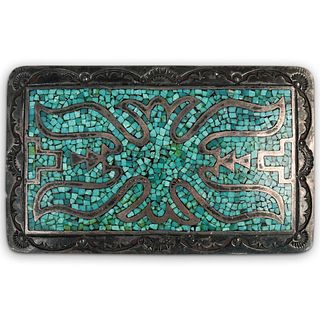 Navajo Style Sterling & Turquoise Buckle