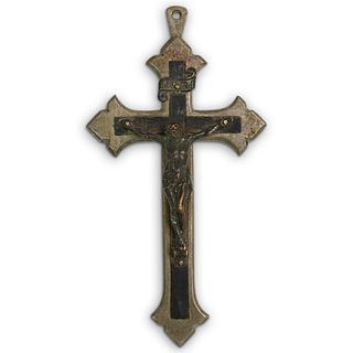 Ebony & Nickel Crucifix Pendant