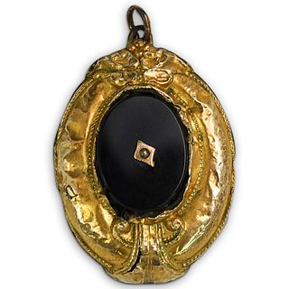 Victorian Style 10K Gold & Silver Pendent