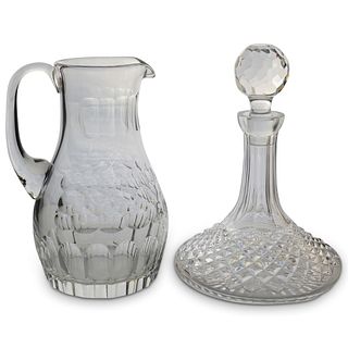 (2Pc) Crystal Pitcher & Decanter