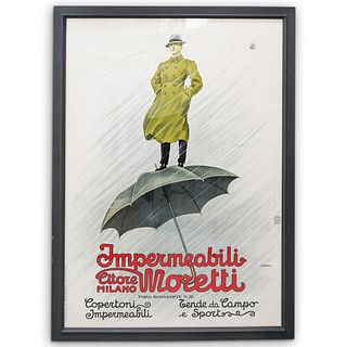 Original Lucien Metivet. Impermeabili Moretti Poster