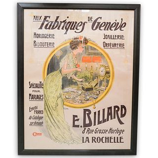 Fabriques de Geneve Vintage French Art Poster