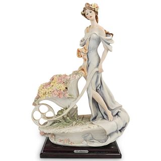 G. Armani "Lady with Flower Cart" Porcelain Figurine