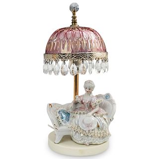 Dresden Porcelain Figurine Table Lamp