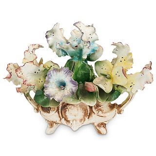 Vintage Capodimonte Porcelain Flower Centerpiece