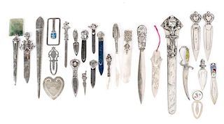 26 Sterling & Plate Letter Openers & Bookmarks