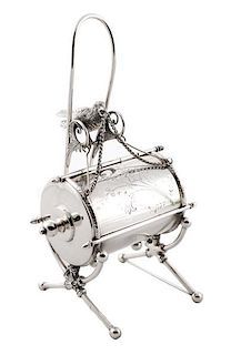 Wilcox Silverplated Figural Biscuit Barrel