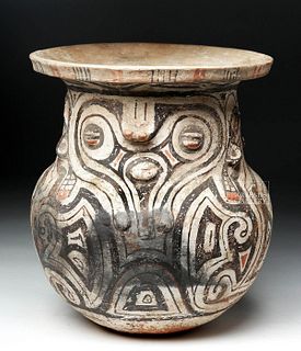 9th C. Marajoara Urn Woman w/ Owl Features