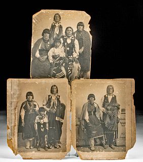 19th C. Photo Portraits of Native Americans (3)