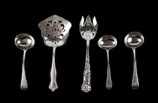 Collection of 5 Sterling Serving Pieces & 1 EPNS