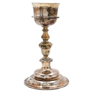 CHALICE MEXICO, 19TH CENTURY Silver gilt Smooth design with composite shaft Conservation and structural details 540 g