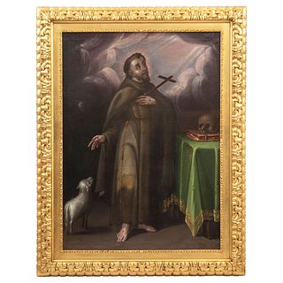 ST FRANCIS OF ASSISI MEXICO, 18TH CENTURY Oil on canvas Conservation details 42.5 x 31.4" (108 x 80 cm)