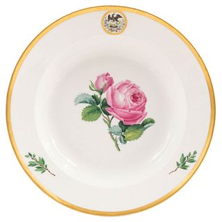COMMEMORATIVE PLATE, GERMANY, 19TH CENTURY Made in Meissen porcelain  9" (23 cm) in diameter