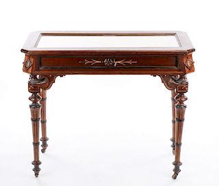 19th C. Mahogany Eastlake Style Display Table
