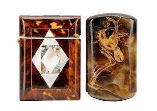 Group of 2 Tortoiseshell Cases--Late 19th C.
