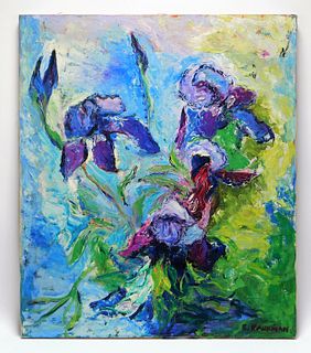Elaine Kaufman Feiner Abstract Flower Painting