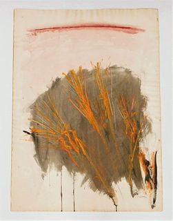 Dorothy Heller Abstract Wheat Painting