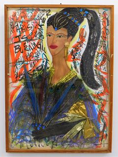 Homage to Josephine Baker Mixed Media Collage
